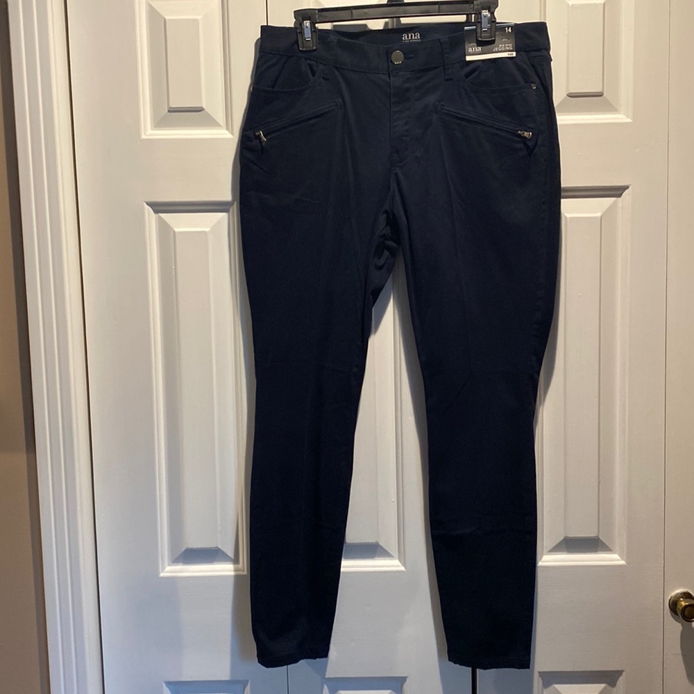 a.n.a. Mid-Rise Navy Jeggings